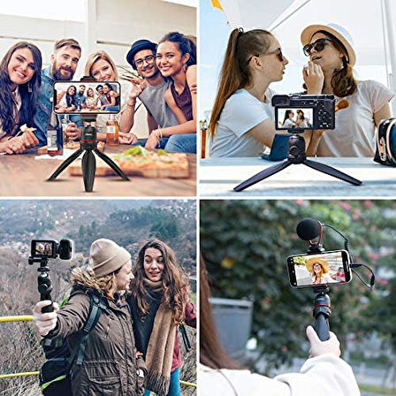 MT-17 Masaüstü Vlog Tripod, Siyah