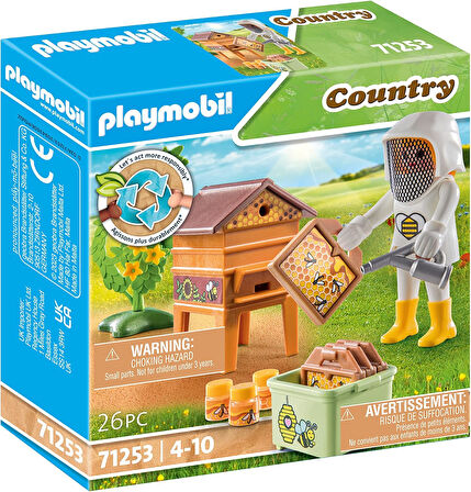 71253 Country Arıcı, çiftlik hayvanı oyun setleri, sürdürülebilir oyuncaklar, eğlenceli, yaratıcı rol yapma, oyun setleri 4 yaş ve üzeri çocuklar için uygun