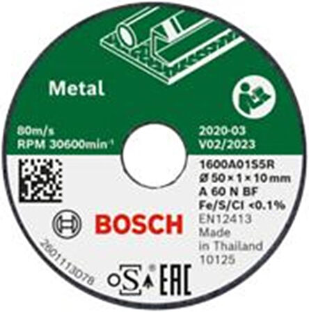 Professional Accessories 3 adet kesme diski (metal için, çap 50 mm, aksesuar Bosch Professional Accessories EasyCut & Grind)