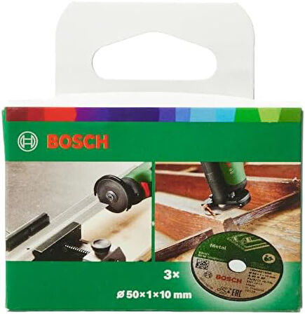 Professional Accessories 3 adet kesme diski (metal için, çap 50 mm, aksesuar Bosch Professional Accessories EasyCut & Grind)