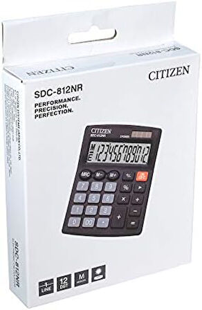 SDC-812NR Hesap Makinesi, Siyah