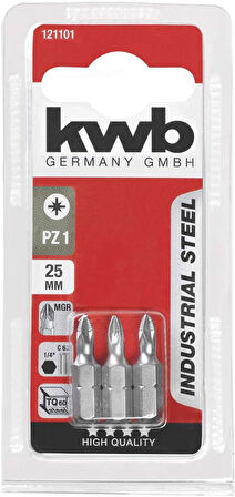 Bits Uç Seti 3 Parça Endüstriyel PZ 2 25 mm