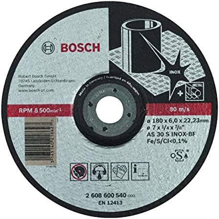 Professional Accessories 2608600540 Schleifzubehoer Schruppsch. 180 x 6 mm f. Ino X