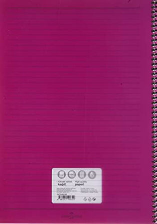 PP Kapak BiColor Spirali Defter 100YP Çizgili