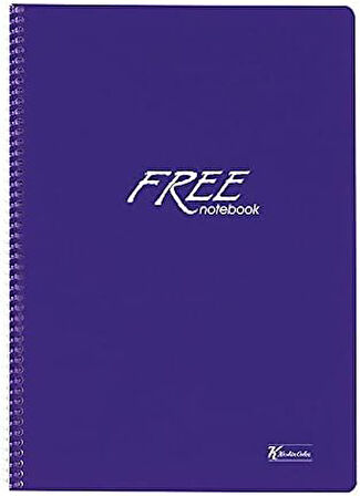 Color A4 Kareli 120 Yp. PP Kapak Spiralli Free Okul Defteri