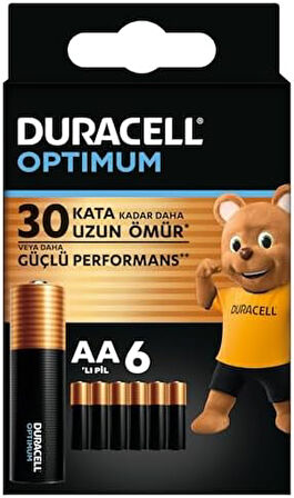 Optimum AA Alkalin Kalem Pil (6 lı Paket) 1,5V - LR6 MX1500
