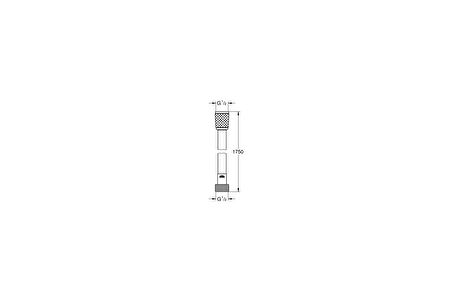 Vitalioflex Comfort 1750mm Comfort Duş Hortumu | Krom | 28745002