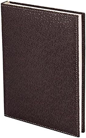 4913 Defter 17x24 Cm. Kareli̇ 160 Yapraklı Suni Deri Hilton Desen Kapaklı Kahverengi, Kahverengi