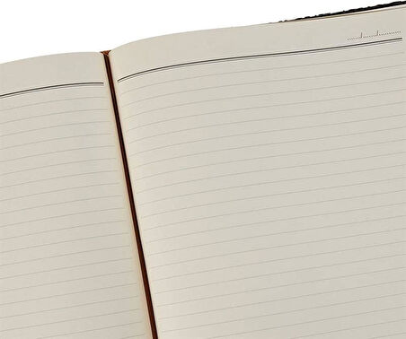4811 Defter 14x20 Cm. Çi̇zgi̇li̇ 160 Yapraklı Suni Deri Hilton Desen Kapaklı Kahverengi, Kahverengi