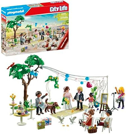 City Life 71365 Promosyon Paketi Düğün Kutlaması, Rüya Gibi Romantik Evlilik Töreni, Düğün Dekorasyonu ve Birden Fazla Hayvan, 4 Yaşından Büyük Çocuklar İçin Oyuncak