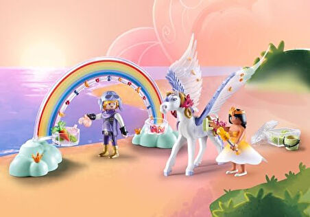Princess Magic 71361 Gökkuşaklı Peg, Büyüleyici Oyun Seti, Peg Bakımı ve Beslenmesi İçin Aksesuarlar, 4 Yaşından Büyük Çocuklar İçin Oyuncak