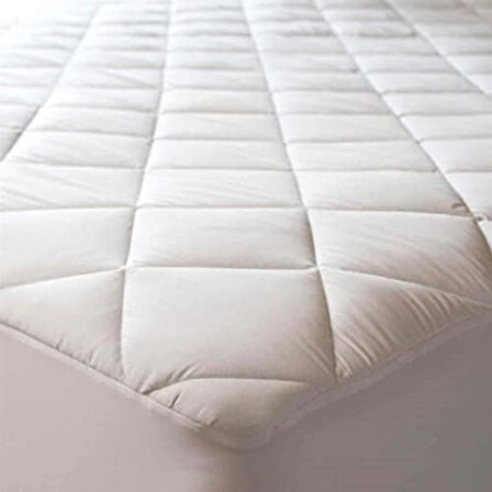 Fitted Kapitone Yatak Koruyucu Alez Pamuk, Beyaz, 70x140cm