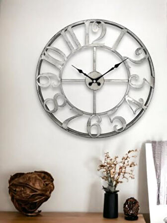 DM40GK Rakamlı Metal 40 cm Duvar Saati Gri