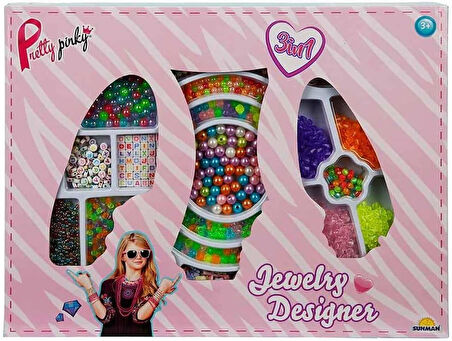 Pinky Çocuk Kız Takı Seti Boncuklu 1000+ Boncuklu Takı Yapımı Hobi Seti