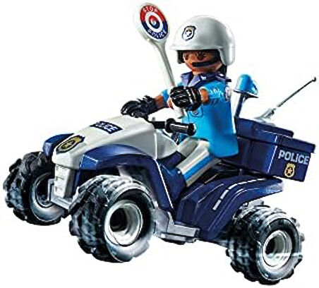 City Action 71092 Polis Dörtçeker Arazi Aracı Geri Çekilebilir Motorlu, eğlenceli yaratıcı rol yapma oyunu, oyun seti, 4 yaş ve üzeri çocuklar için uygun oyun seti