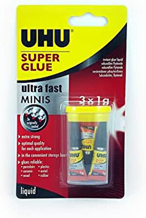 Super Glue 3'lü Mini-Japon Yapıştırıcı