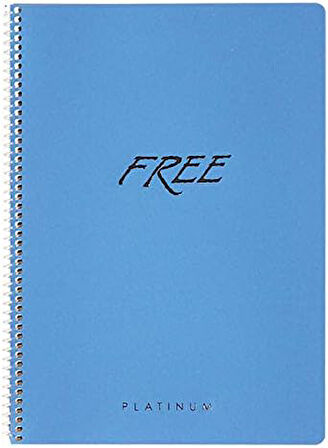 Color A4 Çizgili 80 Yp. PP Kapak Spiralli Free Platinum Okul Defteri