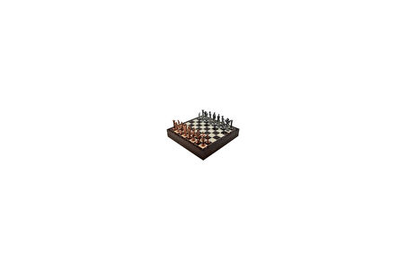 Büyük Boy Metal Peg Satranç Tk. Parlak ve Mermer Desenli Sandıklı MDF Tahtası(36X36 cm.)