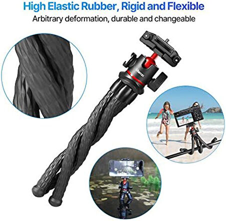 MT-33 Cold Shoe Ahtapot Tripod, Siyah