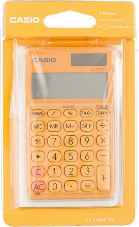 SL-310UC-RG Cep Tipi 10 Hane Turuncu Hesap Makinesi