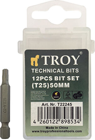 T 22245 Torx Bits Uç Seti, T25 X 50 Mm
