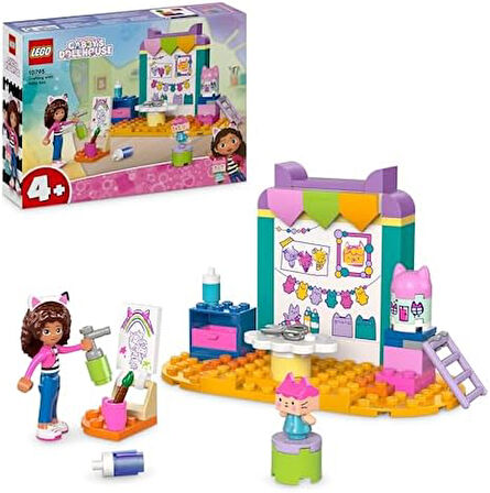 4+ Gabby s Dollhouse Karton Yavru Kedi ile El Sanatları 10795-4 Yaş ve Üzeri Çocuklar için Gabby Minifigürü İçeren Yaratıcı Oyuncak Yapım Seti (60 Parça)