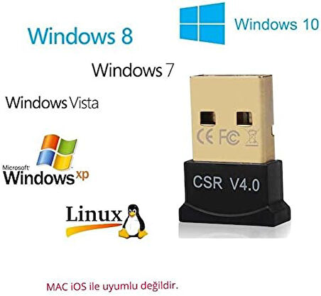 Bluetooth 4.0 Mini USB Dongle Adaptör