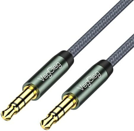 3.5mm Jack TRS Hi-Fi Örgülü AUX Ses Kablosu 5 Metre