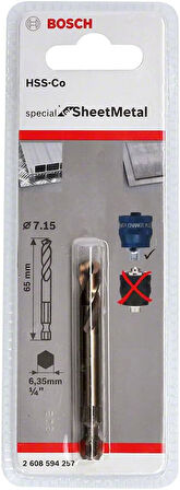 Professional Accessories 2608594257 HSS G delik testereleri için (ölçüler çap 7,15 x 65 mm; metal ve paslanmaz çelik)