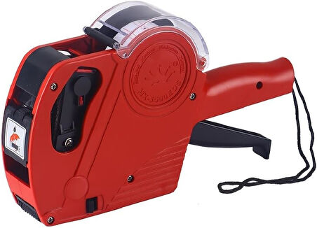 Motex MX-5500 Etiket Makinesi Fiyatlandırma Etiket Tabancası Yeni Sürüm 8 Hane (Kırmızı)