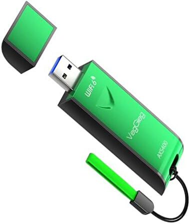 5400 Mbps 2.4GHz/5Ghz/6GHz Tri Band Alıcı Verici USB Wifi 6 Adaptör