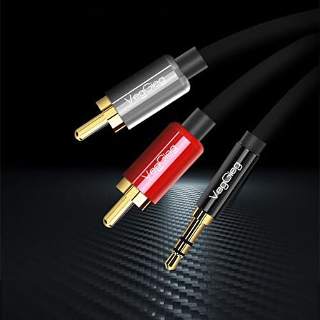 3.5mm AUX to 2 RCA Ses Kablosu 10 Metre