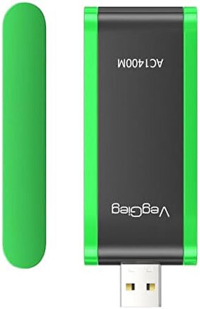 1400 Mbps 2.4GHz/5GHz Dual Band Gigabit Alıcı Verici USB WiFi Adaptör