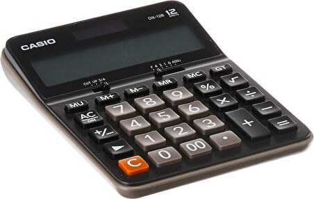 Dx-12B-Bk-W-Dc Casio Ekononik Hesap Makinesi, Siyah