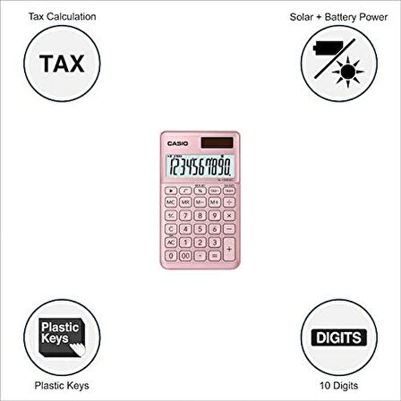 SL-1000SC-PK 10 Hane Pembe Cep Tipi Hesap Makinesi