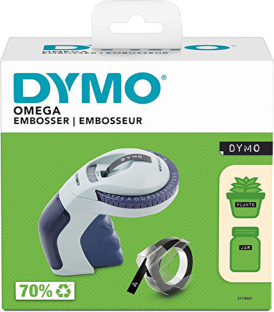 Omega etiket kabartma aleti, sezgisel döner klik sistemli ergonomik kabartma aleti