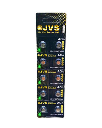 JVS AG4 1.5V LR66 SAAT PİLİ 10LU KART