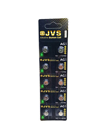 JVS AG3 1.5V LR41 SAAT PİLİ 10LU KART