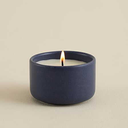 Handmade Kasede Kokulu Mum Deep Blue