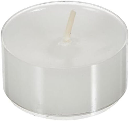 MAISON Citrus Düz Parafin Balmumu Tealight Mum, Beyaz, 8 Adet 12gr
