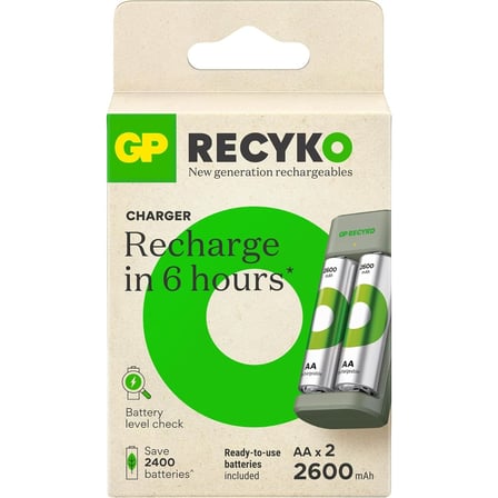 E221 USB Pil Şarj Cihazı 2 Adet 2600MAH Aa Kalem Pilli Set
