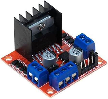 Voltaj Regulatörlü Çift Motor Sürücü Kartı (Kırmızı Pcb)