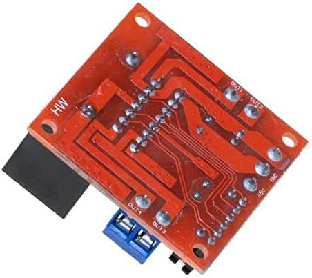 Voltaj Regulatörlü Çift Motor Sürücü Kartı (Kırmızı Pcb)