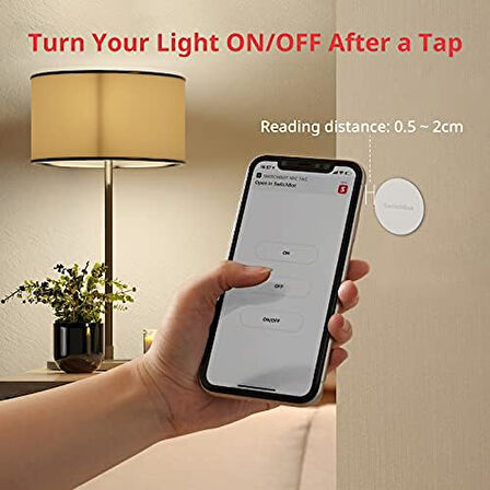 3 ADET NFC Etiket Çıkartmaları, NTAG216 30 mm 888 Bayt Etiketler SwitchBot Cihazlarıyla Harika Çalışır, iOS ve Android ve Diğer Tüm NFC Etkin Cihazlarla Uyumlu