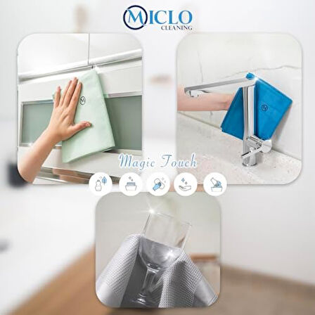 CLEANING | Mikrofiber Temizlik Bezi | Sihirli Bez, Cam Bezi Ayna Bezi | 4lü Paket | Somon Serisi