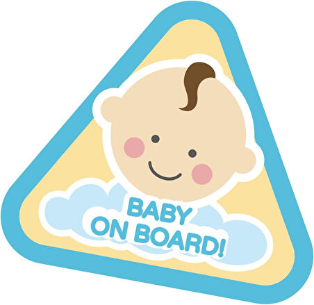 Master Baby On Board Boy Sticker Arabada Bebek Var Erkek 12 X 12 Cm