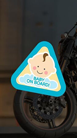 Master Baby On Board Boy Sticker Arabada Bebek Var Erkek 12 X 12 Cm