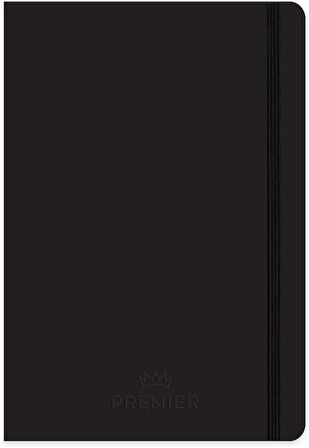 Color 17x24 96 Yaprak Çizgili Ciltli Premier Defter - Siyah