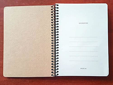 Hafif Sert Kapak Spiralli Defter 16,5x23cm 120 yp. ÇİZGİLİ