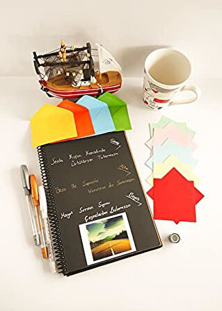 KAPAKLI SİYAH SİPİRALLİ DEFTER (küçük prens)